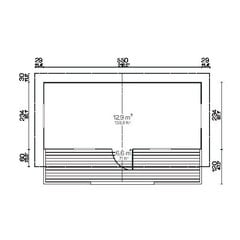 Aiamaja Piha-Aitta 19, 70 mm цена и информация | Садовые сараи, дровницы | kaup24.ee