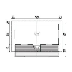 Aiamaja Piha-Aitta 15, 70 mm hind ja info | Kuurid ja aiamajad | kaup24.ee