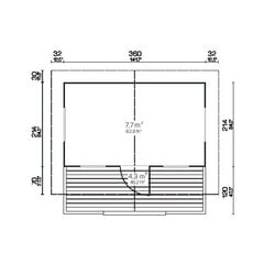 Aiamaja Piha-Aitta 12, 70 mm цена и информация | Садовые сараи, дровницы | kaup24.ee