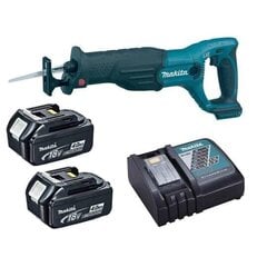 Akuga lineaarne saag Makita 18V 2 x 5Ah (DJR186RTE) hind ja info | Elektrilised saed, mootorsaed ja tarvikud | kaup24.ee