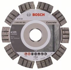 Алмазный диск Bosch Best for Concrete 125x22x2,3 мм цена и информация | Механические инструменты | kaup24.ee