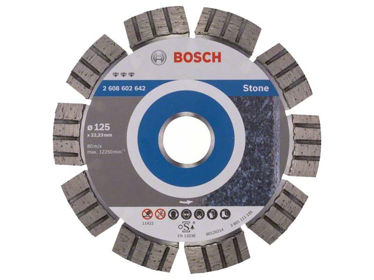 Teemantkett Bosch Best for Stone 125x22x2,2mm цена и информация | Käsitööriistad | kaup24.ee