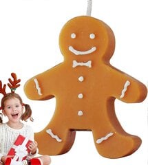 Gingerbread Man küünlad Dekoratiivne ja naljakas leegita küpsise mehe pühadeküünal | Küünlad jõululõhnad piparkoogid jõulukaunistused jõulud цена и информация | Подсвечники, свечи | kaup24.ee