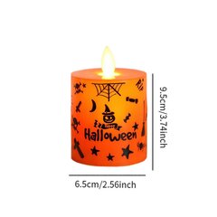 LED-sambaküünal pühadeõhtu festival Halloweeni värelev leegita küünal 1tk 6,5x6,5x9,5cm цена и информация | Подсвечники, свечи | kaup24.ee