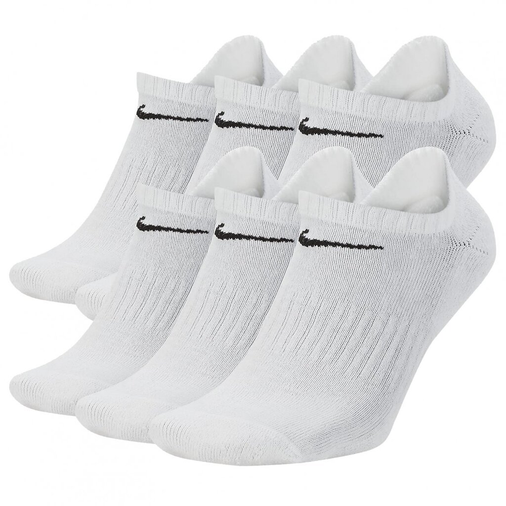 „ Nike White Everyday Cushioned Cushioned Socks 6 Pack SX7675-100 цена и информация | Meeste sokid | kaup24.ee