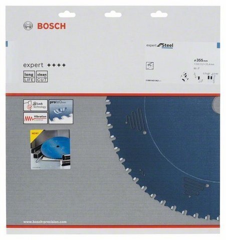 Lõikeketas Bosch Expert for steel 355 x 25,4mm цена и информация | Aiatööriistade lisatarvikud | kaup24.ee