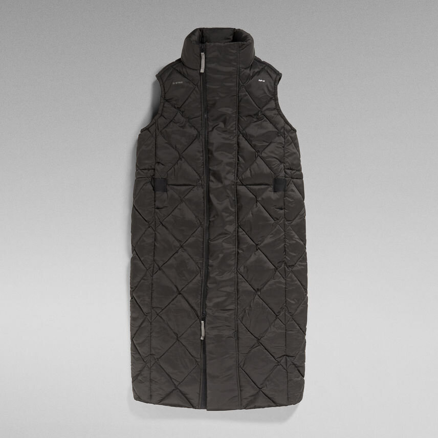 G-Star Raw G-Whistler polsterdatud ekstra pikk tepitud vest, must, D22048-D199-6484 23 цена и информация | Naiste joped ja parkad | kaup24.ee