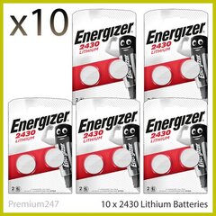 ENERGIZER elemendid CR2430, LIITIUM, 10 tk цена и информация | Батарейки | kaup24.ee