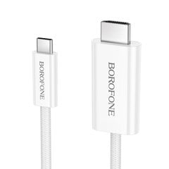 Кабель Borofone DH10 USB-C to HDMI 1.8m белый цена и информация | Кабели для телефонов | kaup24.ee