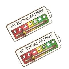 Fun Social Mood Pin 7 Days, Social Battery Pin Pin, Interactive Mood Pin, Anxiety Badge Mood Express Pin Pin Introverts цена и информация | USB адапторы для аудиосистем | kaup24.ee