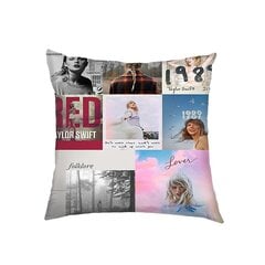 2024 Taylor Swift padjakate, padjapüür Diivan Auto kodukontori kaunistused Swiftie fännid kingitused 45x45 cm hind ja info | Padjad | kaup24.ee