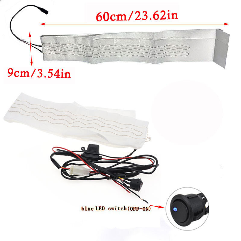 12V flokeerivast riidest auto roolisoojenduse komplektid 4 lülitiga universaalsed autosoojuspadjad 60x9cm soojendusega roolikatted autodele цена и информация | Roolikatted ja -nupud | kaup24.ee