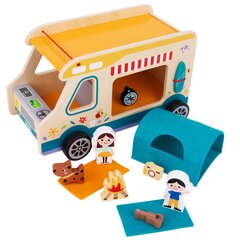 Puidust figuuridega matkaauto Tooky Toy L-TH427, erinevad värvid цена и информация | Игрушки для мальчиков | kaup24.ee