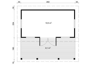 Aiamaja Moderni 70 mm цена и информация | Садовые сараи, дровницы | kaup24.ee