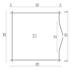 Aiamaja Daisy 6m2 268 x 268 цена и информация | Садовые сараи, дровницы | kaup24.ee