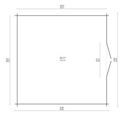 Aiamaja Daisy 16m2 418 x 418 цена и информация | Садовые сараи, дровницы | kaup24.ee