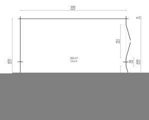 Aiamaja Daisy 20m2 418 x 508 hind ja info | Kuurid ja aiamajad | kaup24.ee