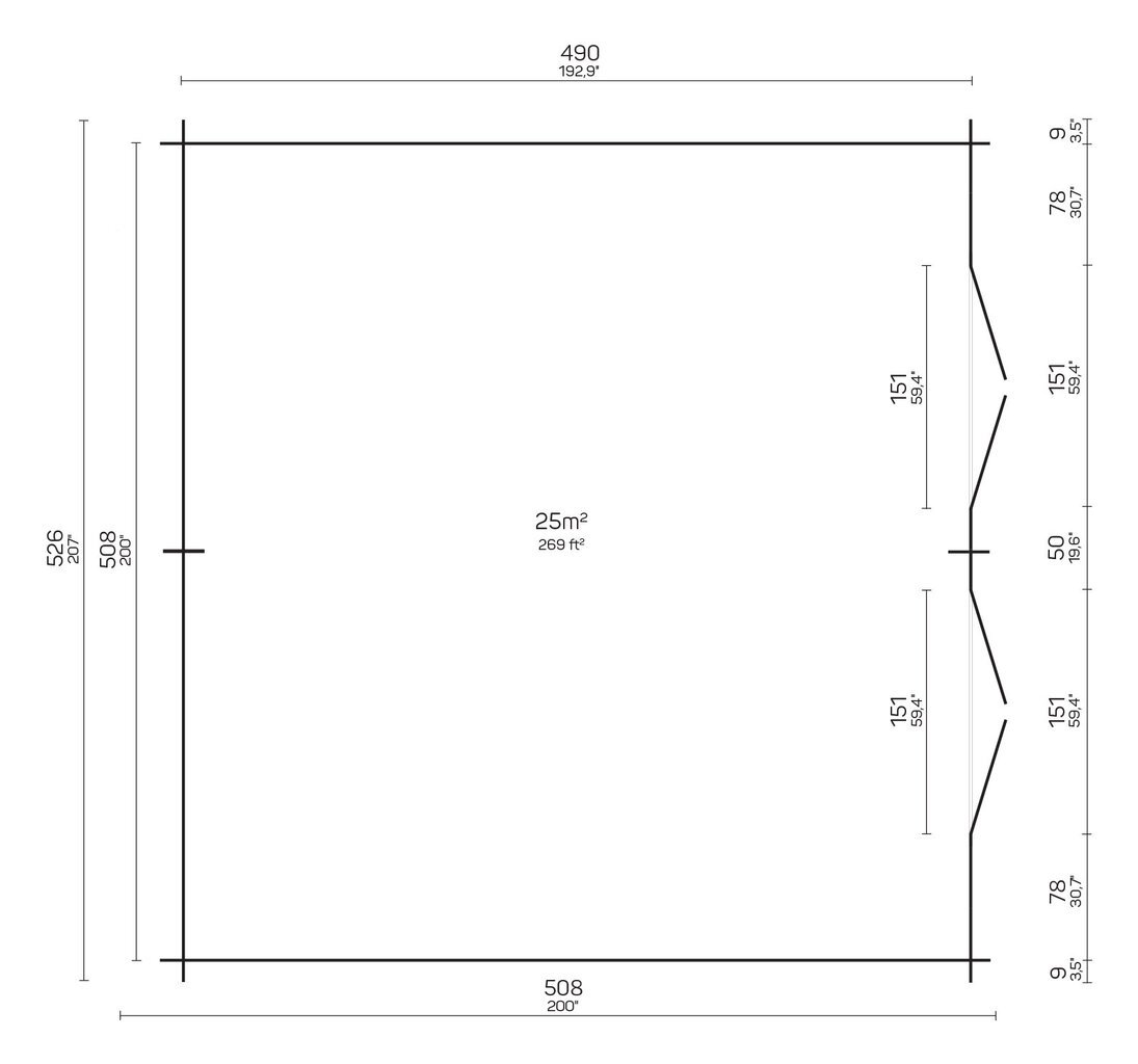 Aiamaja Daisy 25m2 526 x 508 цена и информация | Kuurid ja aiamajad | kaup24.ee