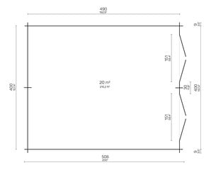 Aiamaja Tobias 20m2 418 x 508 цена и информация | Садовые сараи, дровницы | kaup24.ee