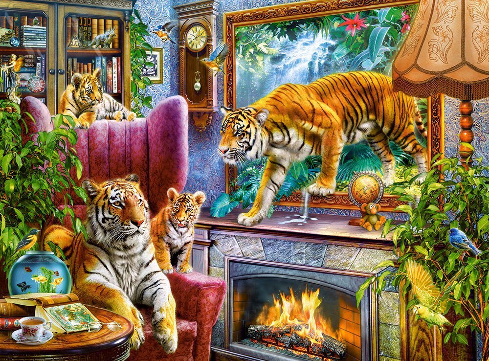 Pusle Castorland "Tigers Comming to Life", 3000-osaline hind ja info | Pusled | kaup24.ee