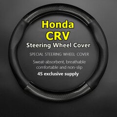 For Honda CRV rooliratta kate auto ehtne nahk süsinikkiud ei lõhna õhuke цена и информация | Чехлы для руля и рули | kaup24.ee