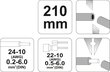 Multifunktsionaalne isolatsioonieemaldaja Yato 210mm 0,5-6.0mm (YT-2278) цена и информация | Käsitööriistad | kaup24.ee