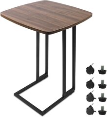 Moncot C-Shaped Coffee Table Black 40 x 40 x 61 см цена и информация | Кухонные и обеденные столы | kaup24.ee