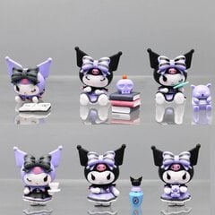 6 шт. 5,5 см аниме-фигурка Sanrio кукла 5,7 см Kawaii Kuromi Melody модель аксессуары цена и информация | Коллекционные модели автомобилей | kaup24.ee