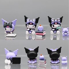 6 шт. 5,5 см аниме-фигурка Sanrio кукла 5,7 см Kawaii Kuromi Melody модель аксессуары цена и информация | Коллекционные модели автомобилей | kaup24.ee