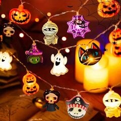 Halloweeni peo LED-stringvalgustid Pumpkin Ghost Spider Web ripplamp Halloweeni kodu siseruumide välikaunistamiseks цена и информация | Праздничные декорации | kaup24.ee