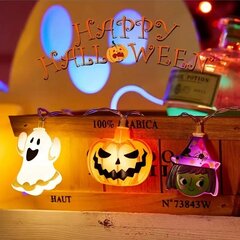 Halloweeni peo LED-stringvalgustid Pumpkin Ghost Spider Web ripplamp Halloweeni kodu siseruumide välikaunistamiseks цена и информация | Праздничные декорации | kaup24.ee