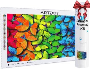 ARTDOT teemantmaalide komplekt Pilt 25 x 50 cm Värvilised liblikad hind ja info | Teemantmaalid, teemanttikandid | kaup24.ee