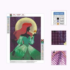 EOBROMD Diamond Painting Princesses 5D DIY komplekt 30x40 cm hind ja info | Teemantmaalid, teemanttikandid | kaup24.ee