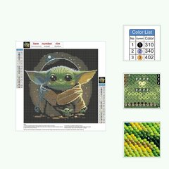 EOBROMD Алмазная живопись Baby Yoda Set 5D DIY 30x30 см цена и информация | Алмазная мозаика | kaup24.ee