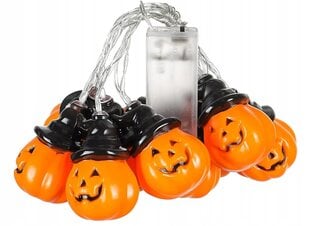 Hõõguvad kõrvitsatuled garland 10 led rippuvad kaunistused halloweeni jaoks 150 cm hind ja info | Peokaunistused | kaup24.ee