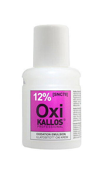 Oksüdeeriv emulsioon 12% Kallos Cosmetics Oxi 60 ml hind ja info | Juuksevärvid | kaup24.ee