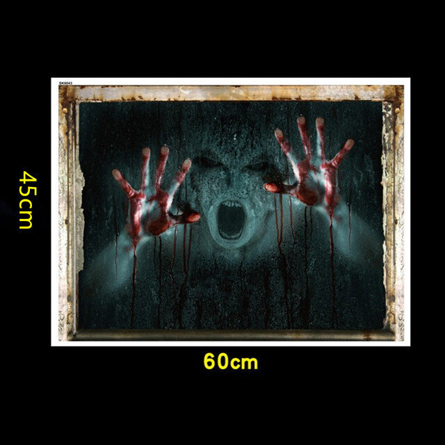 45*60 cm Halloweeni kaunistuse õudusrekvisiidid 3D verised kummituskleebised Eemaldatav seinakleebis Halloweeni kummitava maja sisekujunduse jaoks цена и информация | Aplikatsioonid, dekoratsioonid, kleebised | kaup24.ee