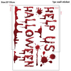 1 tk Halloweeni kaunistused Horror Blood Handprint Laudlina Verine põll Unisex Halloweeni majakaunistus hirmutav aksessuaar цена и информация | Аппликации, декорации, наклейки | kaup24.ee