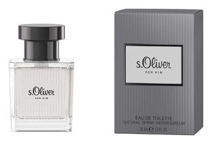 Туалетная вода s.Oliver For Him EDT для мужчин 30 мл цена и информация | Мужские духи | kaup24.ee