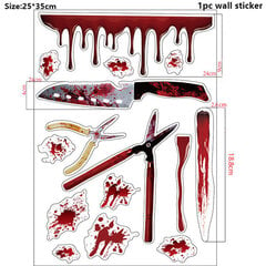 Halloweeni kaunistus DIY jalajälg Vere seinakleebised Verised käejäljed lihunik verine põll hirmutav õudus zombide peotarbed цена и информация | Аппликации, декорации, наклейки | kaup24.ee
