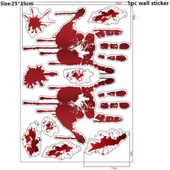 Halloweeni kaunistus DIY jalajälg Vere seinakleebised Verised käejäljed lihunik verine põll hirmutav õudus zombide peotarbed цена и информация | Аппликации, декорации, наклейки | kaup24.ee