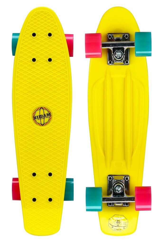 Rula Pennyboard Nijdam 52NF 57cm, kollane hind ja info | Rulad | kaup24.ee