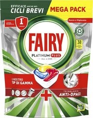 Fairy Platinum Plus Таблетки для посудомоечной машины, 38 шт цена и информация | Средства для мытья посуды | kaup24.ee