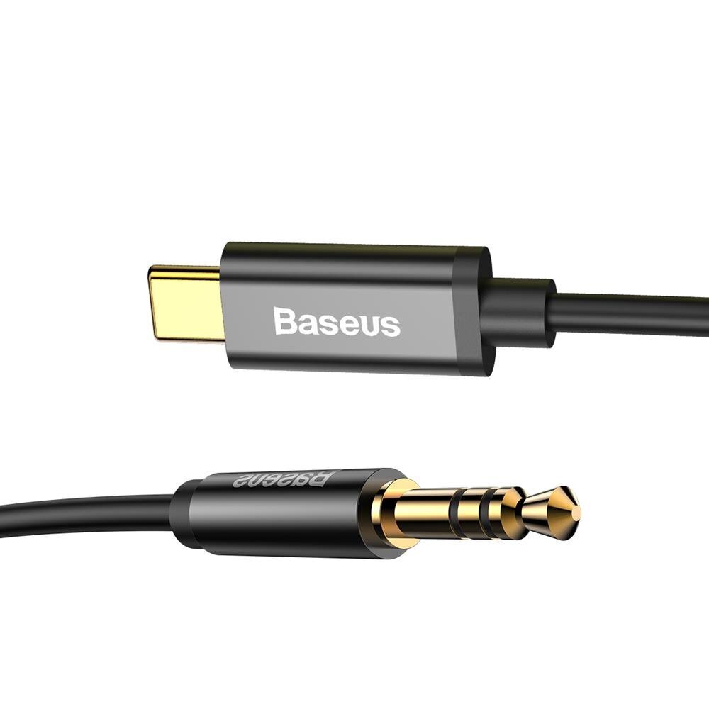 Baseus Yiven audio M01 USB type-C / mini-jack (3,5 mm) 1,2 m juhe, Must hind ja info | Mobiiltelefonide kaablid | kaup24.ee
