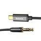 Baseus Yiven audio M01 USB type-C / mini-jack (3,5 mm) 1,2 m juhe, Must hind ja info | Mobiiltelefonide kaablid | kaup24.ee