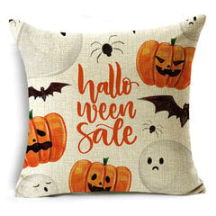 Kollase kõrvitsa seeria Halloweeni-teemaline padjapüür Diivanipadja kate piduliku kingituse peokaunistus 40*40cm/45*45cm/50*50cm hind ja info | Aplikatsioonid, dekoratsioonid, kleebised | kaup24.ee