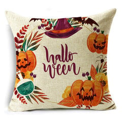 Kollase kõrvitsa seeria Halloweeni-teemaline padjapüür Diivanipadja kate piduliku kingituse peokaunistus 40*40cm/45*45cm/50*50cm hind ja info | Aplikatsioonid, dekoratsioonid, kleebised | kaup24.ee