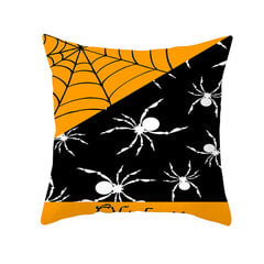 Kodusisustus Halloween Bat Ghost Pumpkin Print Padjapüür Horror Party Polüester padjakate 45x45cm Funda de almohada цена и информация | Аппликации, декорации, наклейки | kaup24.ee