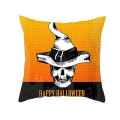 Kodusisustus Halloween Bat Ghost Pumpkin Print Padjapüür Horror Party Polüester padjakate 45x45cm Funda de almohada цена и информация | Аппликации, декорации, наклейки | kaup24.ee