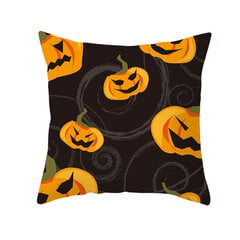 Kodusisustus Halloween Bat Ghost Pumpkin Print Padjapüür Horror Party Polüester padjakate 45x45cm Funda de almohada цена и информация | Аппликации, декорации, наклейки | kaup24.ee